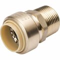 Proline 3/4 In. x 3/4 In. MPT Brass Push Fit Adapter 6630-104